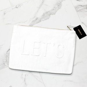 White Forever 21 Let's Party clutch